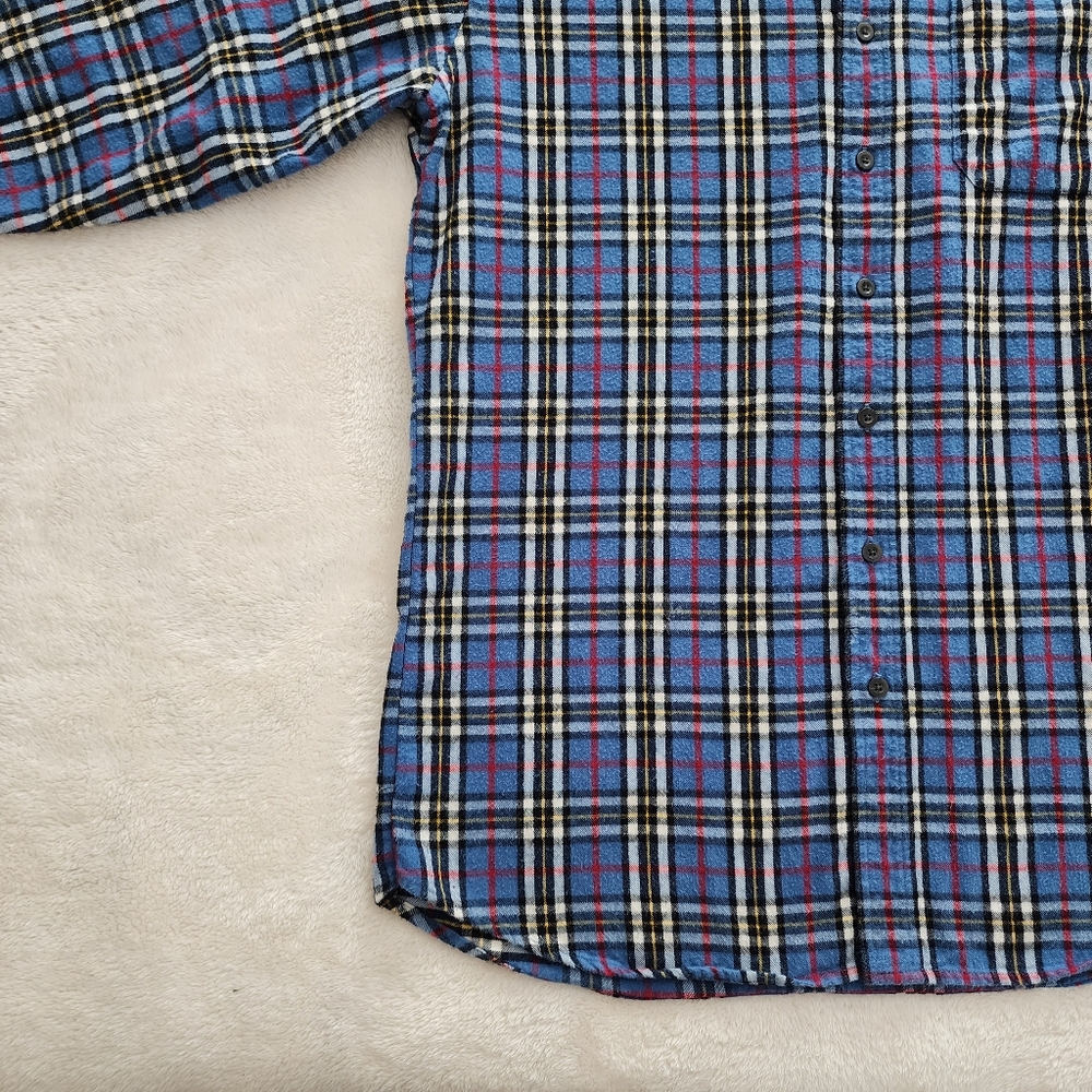 L.L.Bean Scotch Plaid Flannel L/S Shirt, Traditional Fit, Men's Large-Tall - GUC - Picture 2 of 7